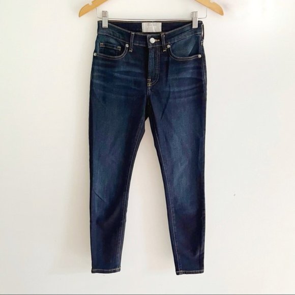 Everlane The Authentic Stretch Mid Rise Skinny jeans dark blue wash size - Picture 5 of 7